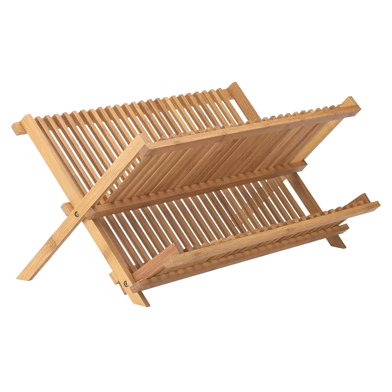 Bamboo Foldable Dish Drying Rack