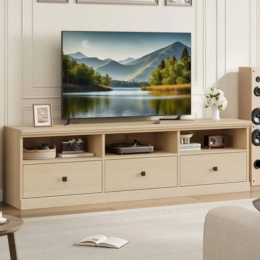 Natural Wood Media Console