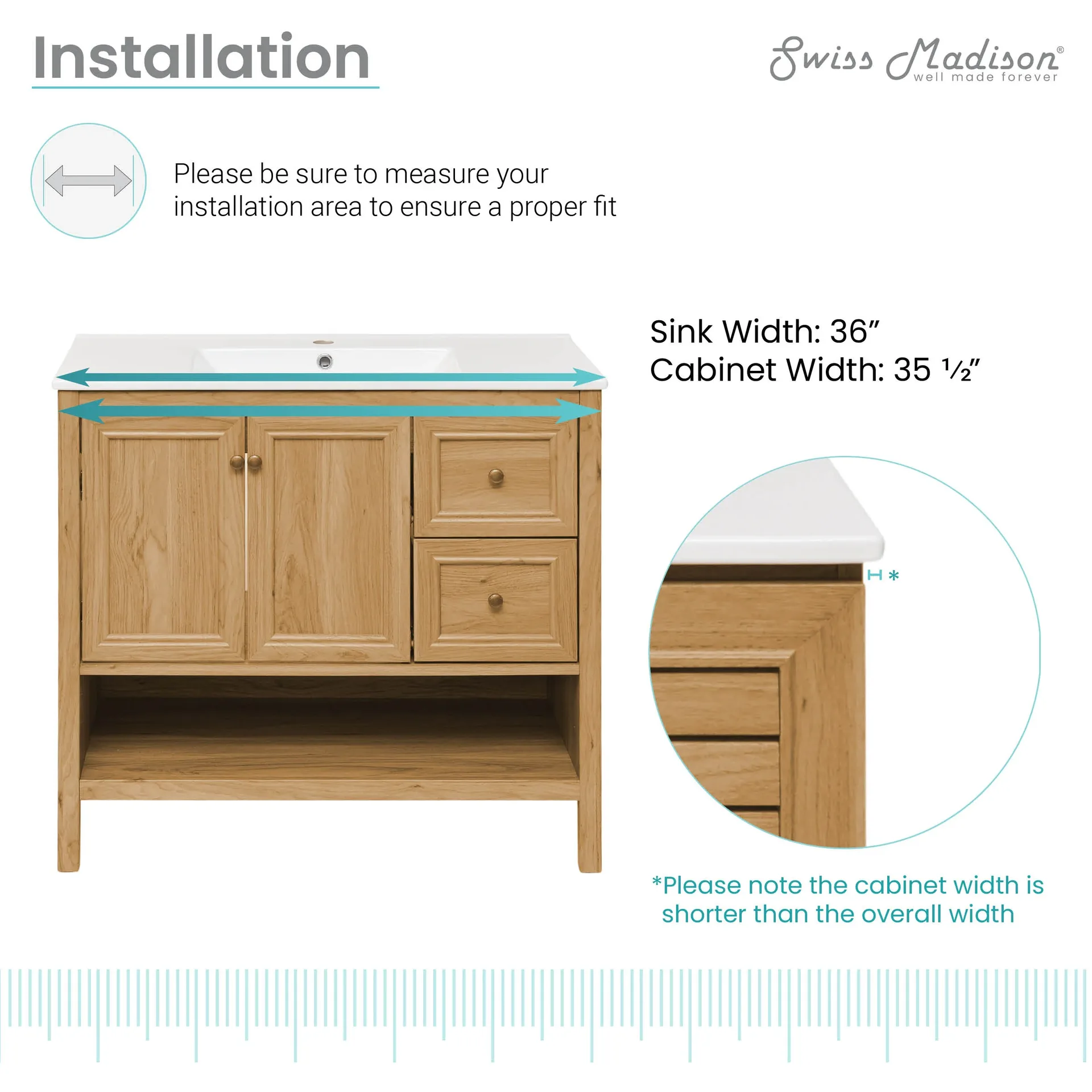 Chateau Natural Oak Bathroom Vanity