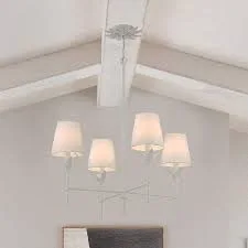 Matte White Metal Chandelier