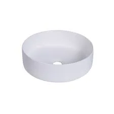 Altair Sabine Round White Ceramic Vessel Sink