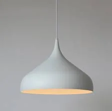 Riga Matte White Metal Pendant Light