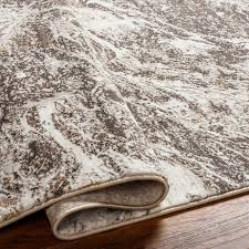 Elaxi Brown Abstract Area Rug
