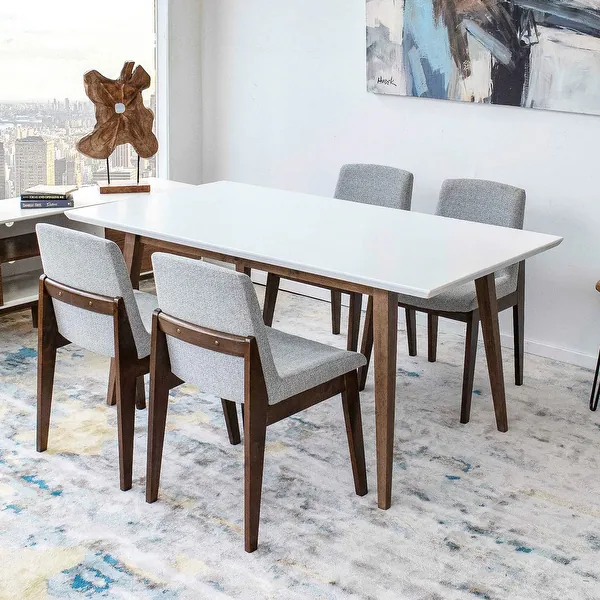 Alessandra Mid-Century Modern Rectangular Dining Table
