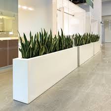 Jay Scotts Hudson Modern White Rectangular Trough Planter