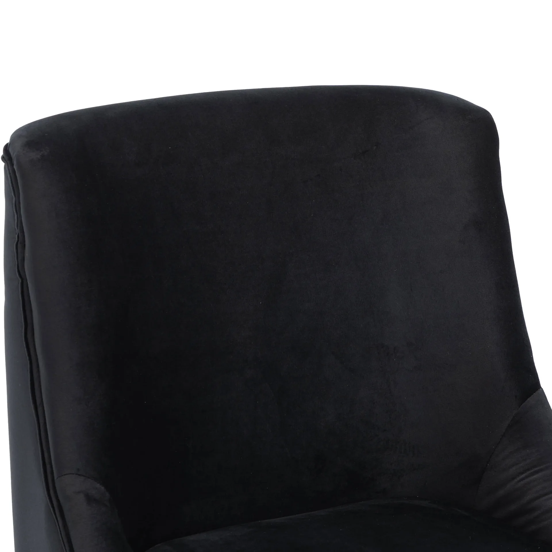 Black Velvet Upholstered Dining Chair