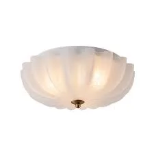 Pleated Flower Glass Ceiling Fixture