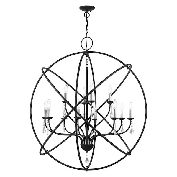 Cahill Black Orbital Crystal Chandelier