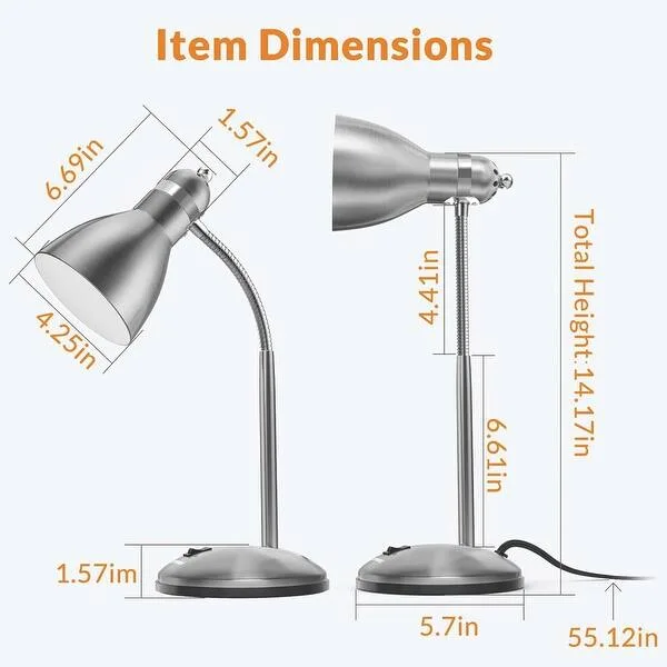 Brushed Metal Desk Lamp