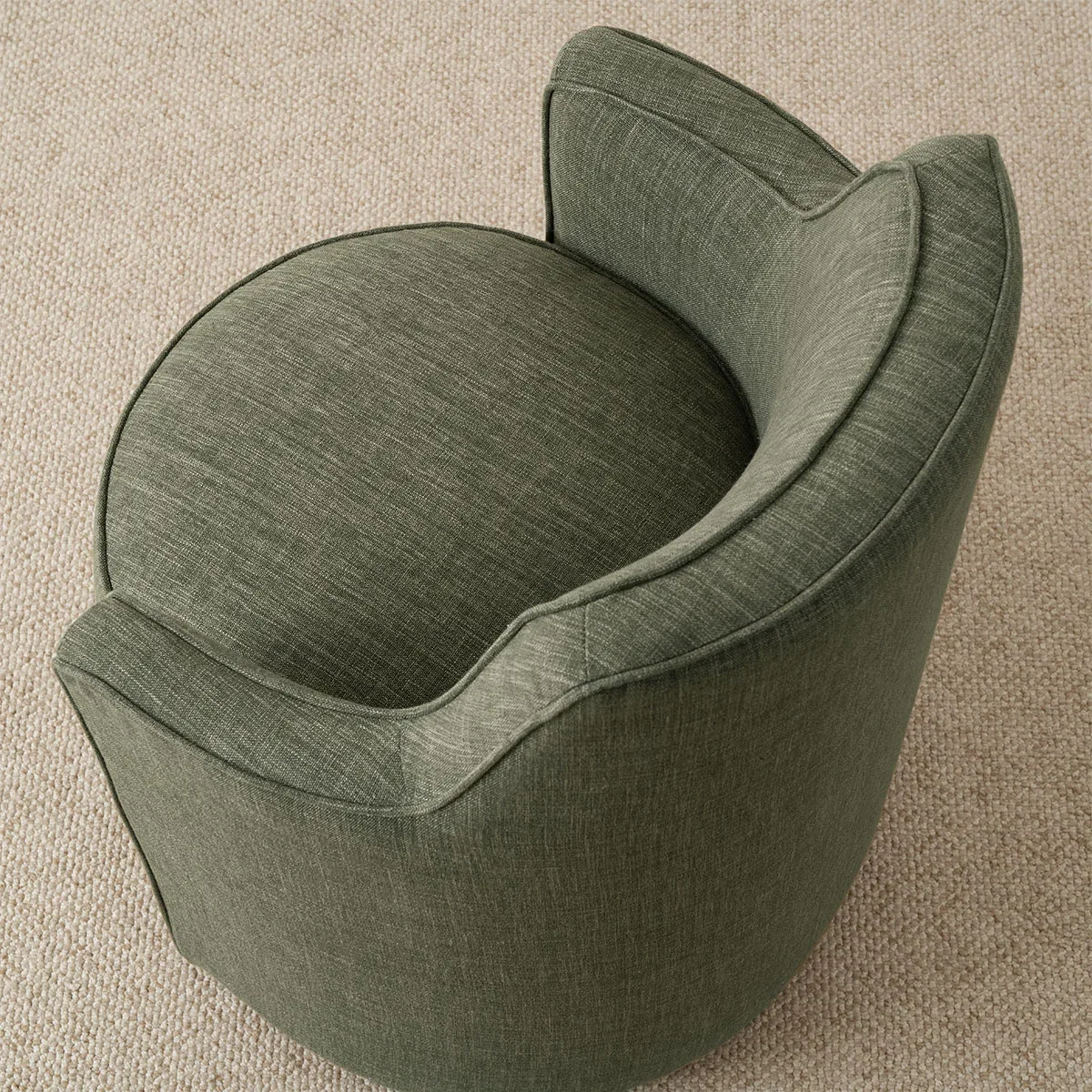 Modern Curved Upholstered Dining Chair