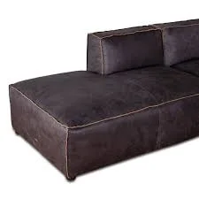 Chiavari Distressed Leather Modular Sectional Sofa