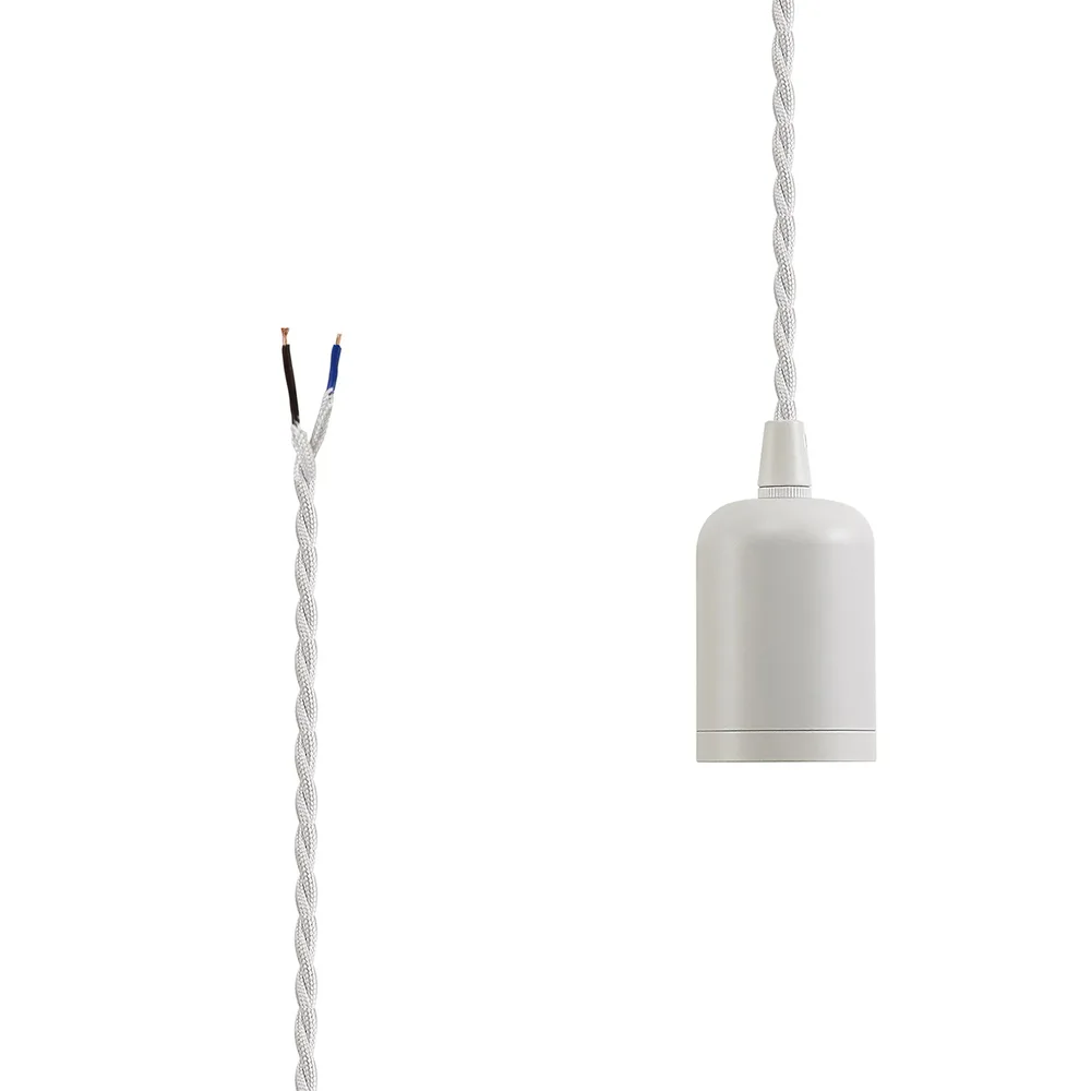 White Metal Pendant Light