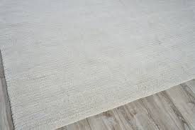 Cream Ribbed Wool Area Rug