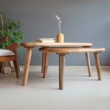 Organic Oval Wood Coffee Table