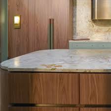 Walnut and Marble Kitchen Island
