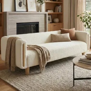Modern Cream Boucle Modular Sofa