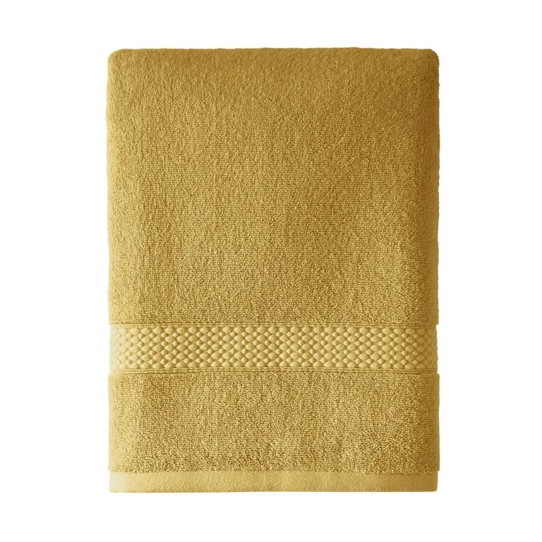 Yellow Cotton Bath Towel