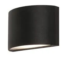 Matte Black Curved Wall Sconce