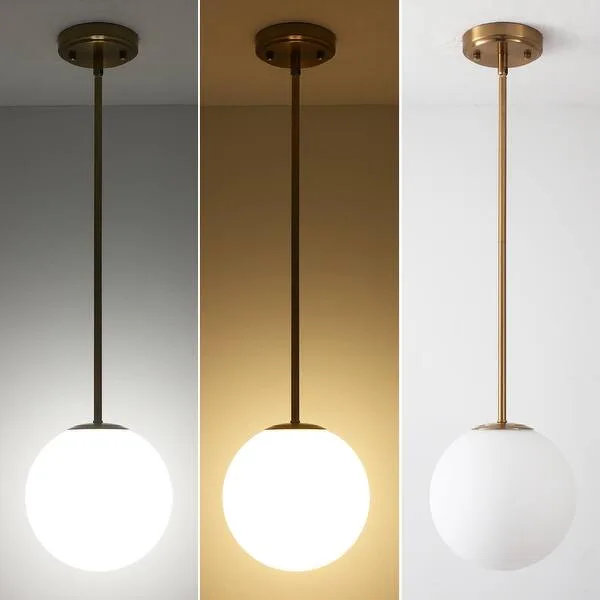 Brushed Gold Globe Pendant Light
