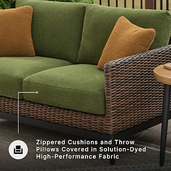 Woven Wicker Outdoor Sectional Sofa