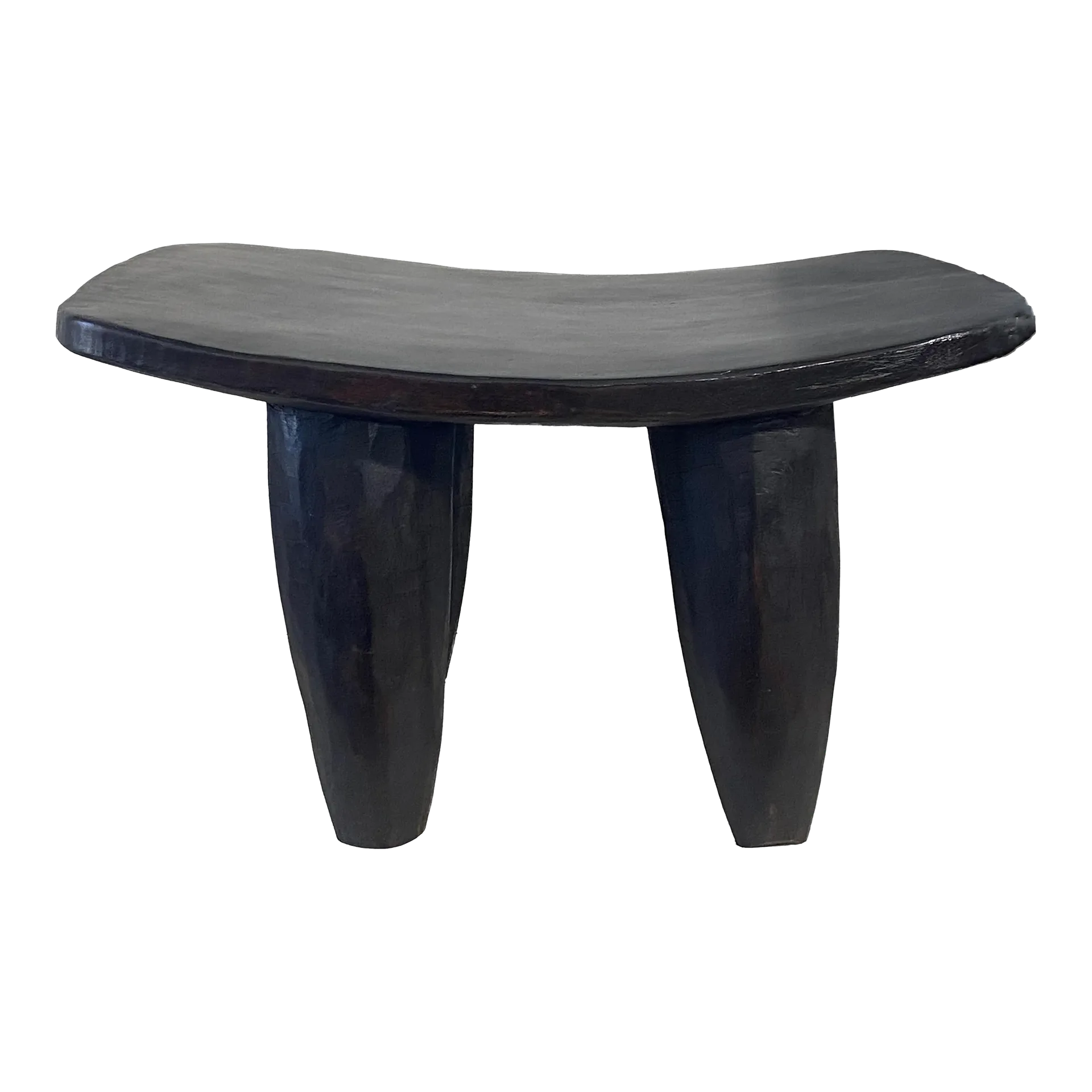Senufo Black Wood Sculptural Bench
