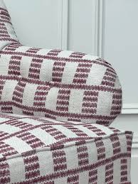 Plaid Upholstered Armchair
