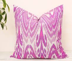 Thistle Ikat Throw Pillow