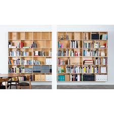 Natural Modular Grid Bookcase