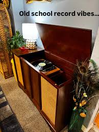 Mid-Century Modern Record Player Cabinet