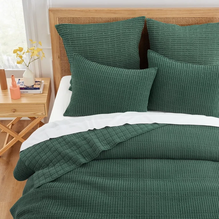 Mills Waffle Bedding Set