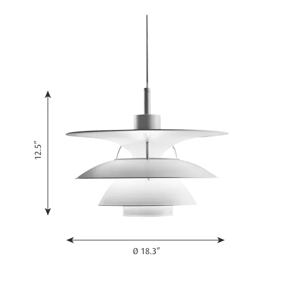 Louis Poulsen PH Matte White Metal Pendant Light