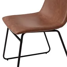 Brown Leather Dining Chair
