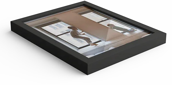 Matte Black Wood Framed Wall Art