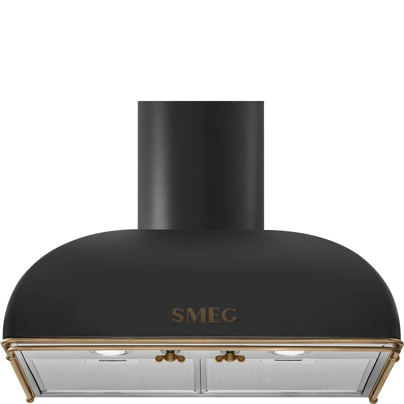 Matte Black Curved Range Hood