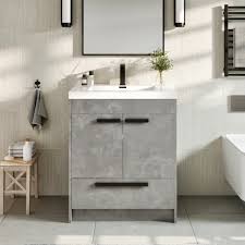 Lugano Concrete Gray Bathroom Vanity