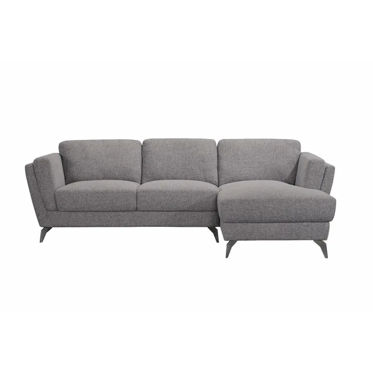 Beckett Modern Gray Fabric Sectional Sofa