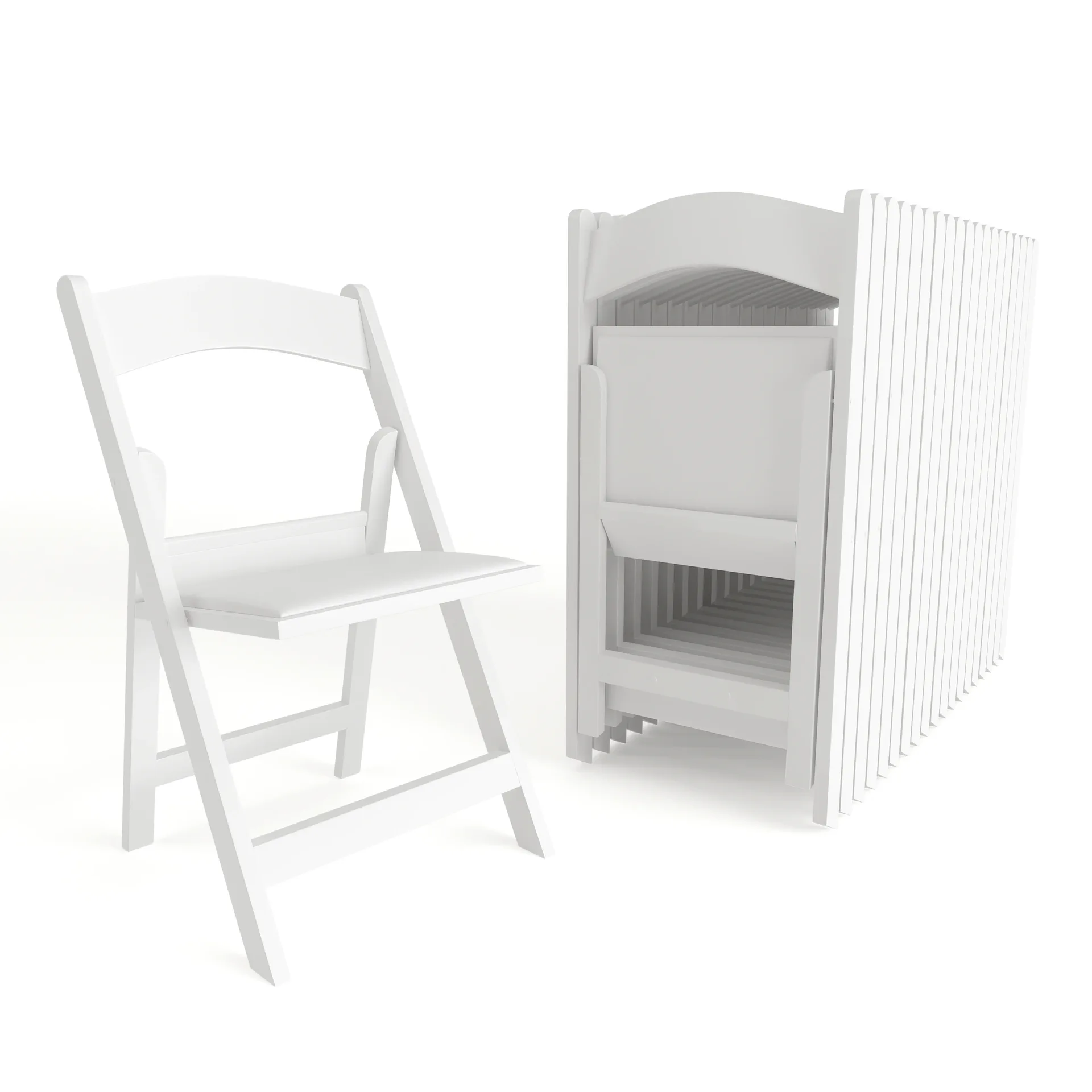 White Wood Folding Chair