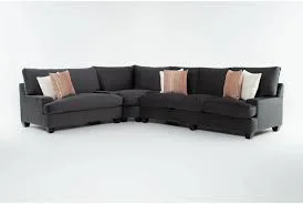 Harper Down IV Velvet Sectional Sofa