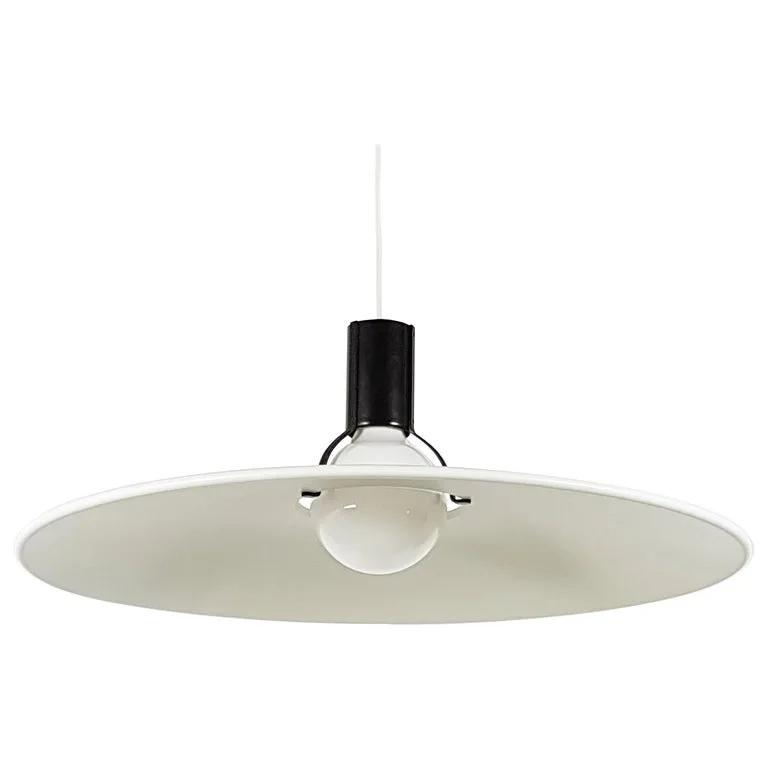 Black and White Metal Pendant Light