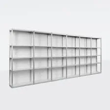 White Steel Modular Shelving Unit
