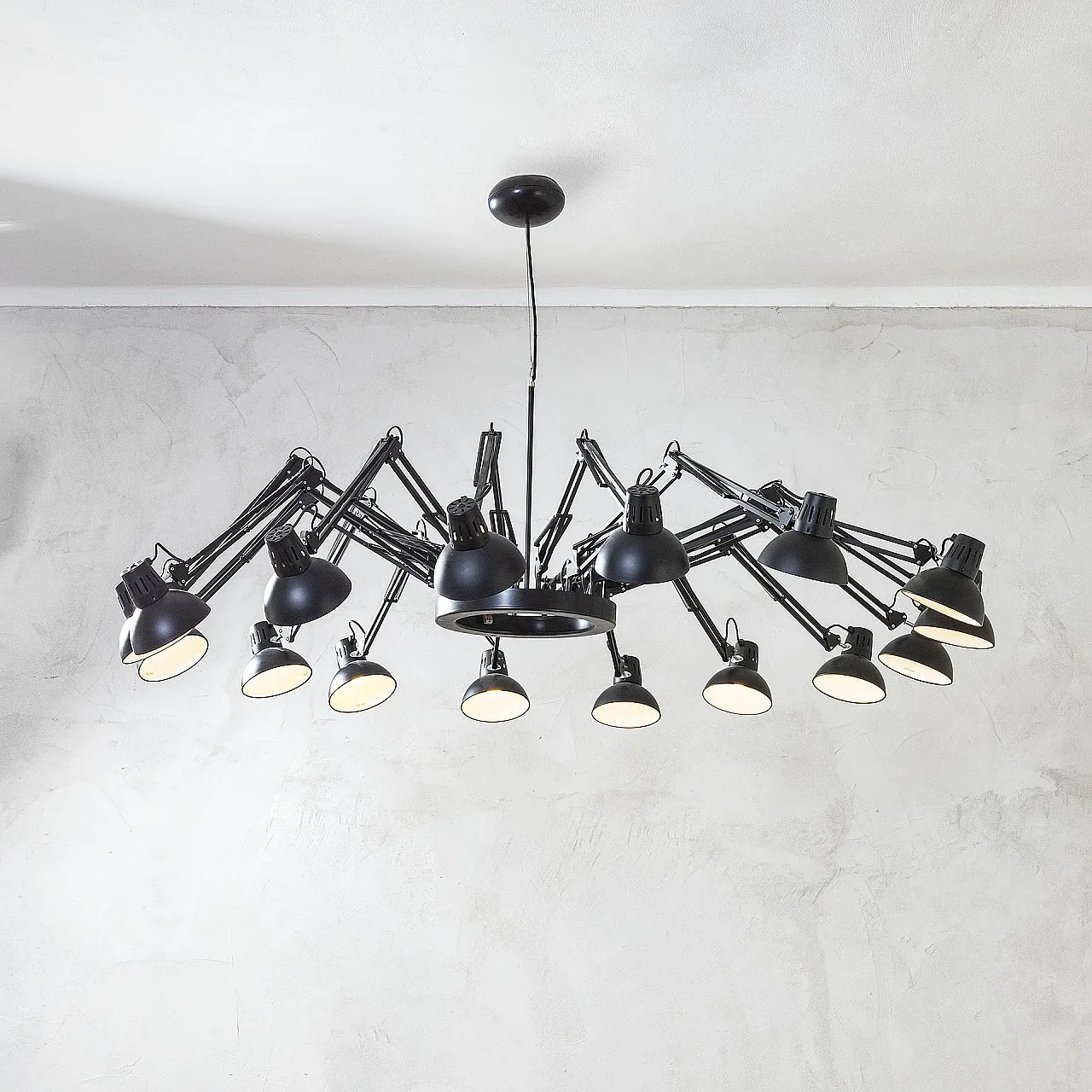 Dear Ingo Matte Black Metal Spider Chandelier