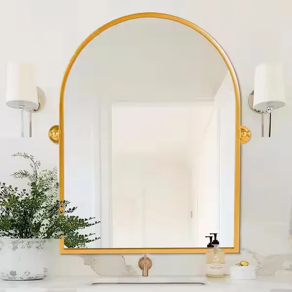Gold Arched Wall Mirror
