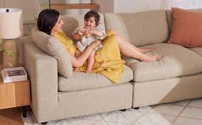 Beige Fabric Modular Sectional Sofa