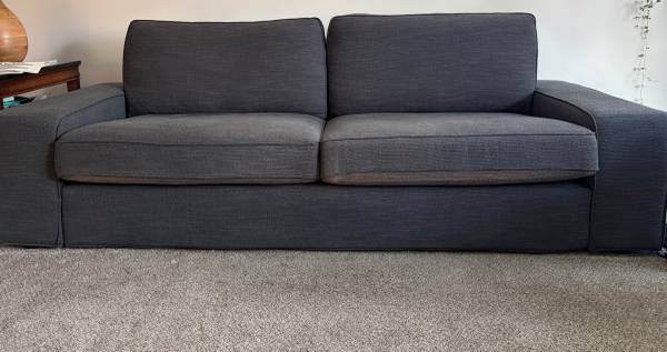 Kivik Modern Gray Textured Sofa