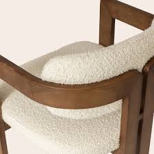 Cove Curved Boucle Dining Chair