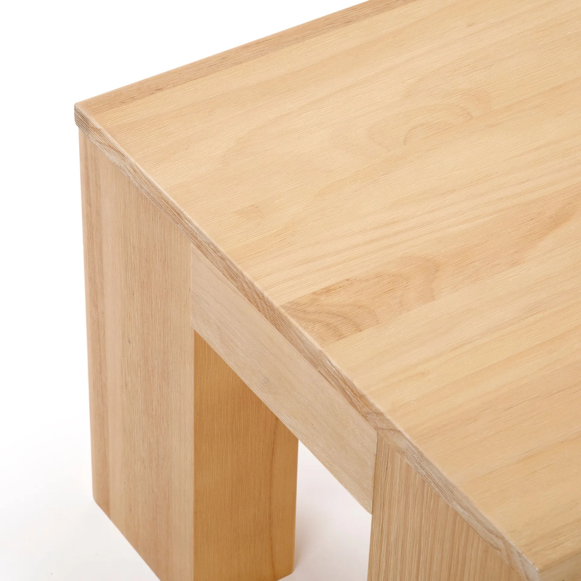 Modern Rectangular Solid Wood Coffee Table