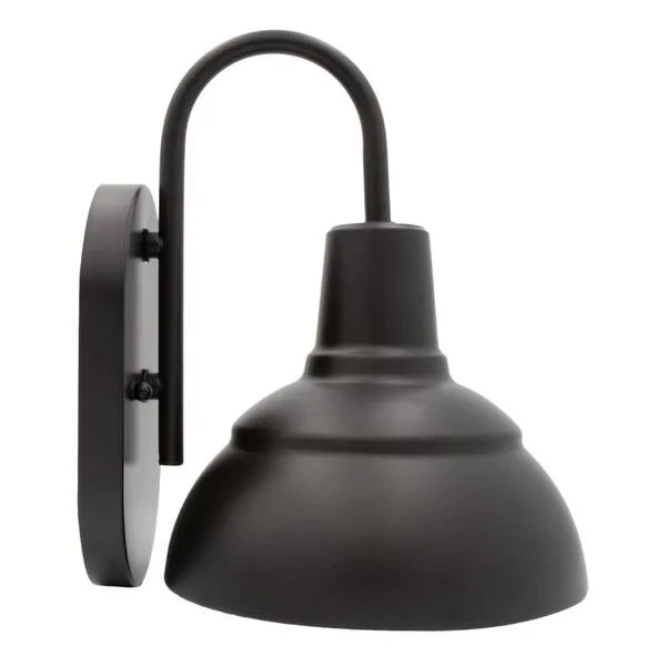 Matte Brown Metal Wall Sconce