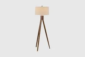 Oak Wood Tripod Floor Lamp