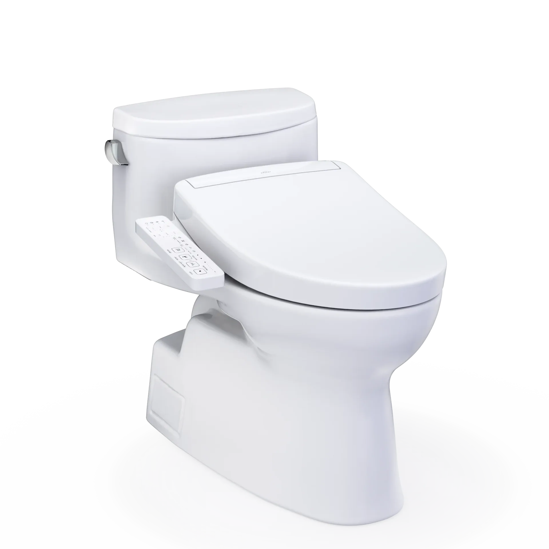 Modern White Toilet With Bidet Seat