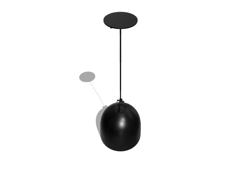 Brawley Matte Black Metal Pendant Light
